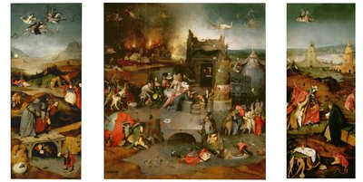 Verleiding van St. Antonius, c.1501 door Hieronymus Bosch