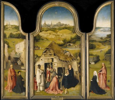 De Aanbidding der Koningen, ca. 1495 door Hieronymus Bosch