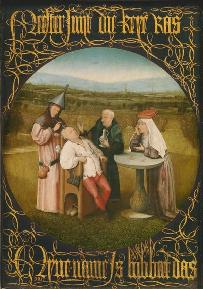 De genezing van dwaasheid, c.1494 door Hieronymus Bosch