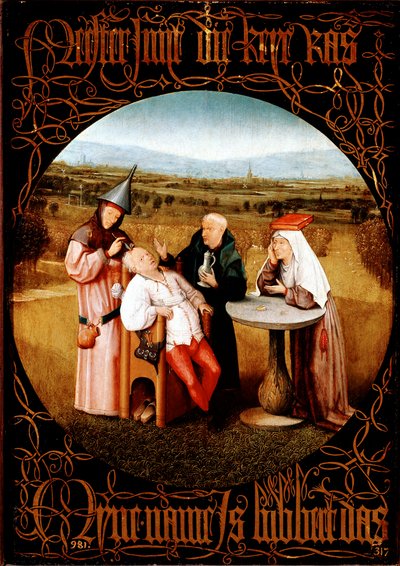 De Extractie van de Steen der Waanzin door Hieronymus Bosch