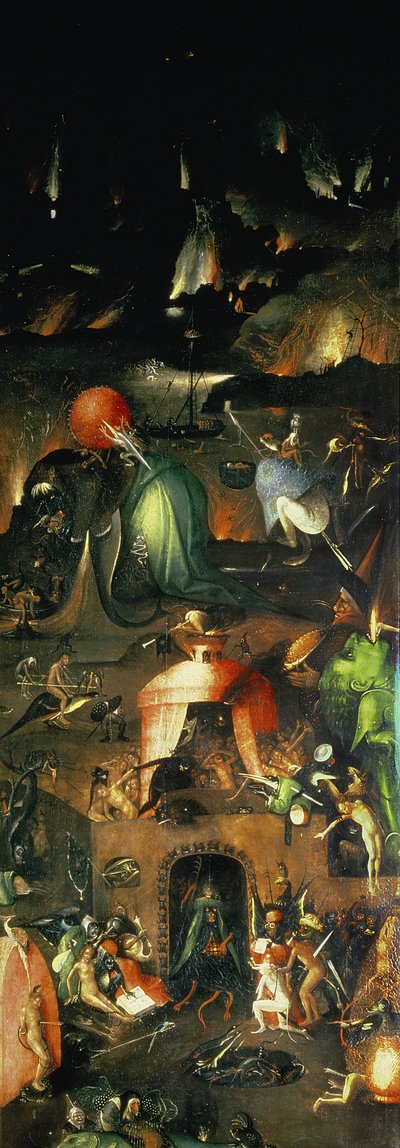 Het Laatste Oordeel (Altaarstuk): Interieur van de Rechtervleugel door Hieronymus Bosch