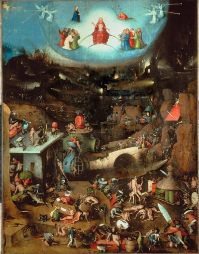 Het Laatste Oordeel, centraal paneel (olieverf op eikenhout) door Hieronymus Bosch