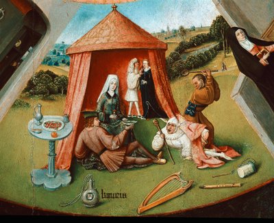 De lust (detail) door Hieronymus Bosch