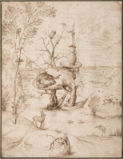 De Boomman, ca. 1505 (bruine inkt op papier) door Hieronymus Bosch