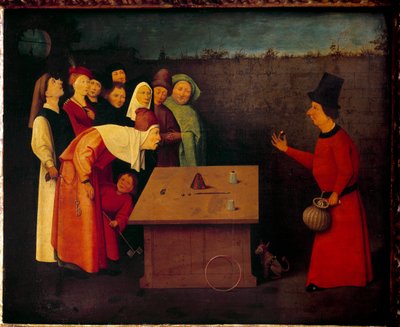 De bedrieger (of tovenaar) door Hieronymus Bosch