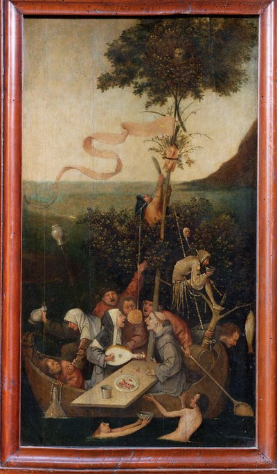 Het schip der dwazen, ca.1500 (schilderij op hout) door Hieronymus Bosch