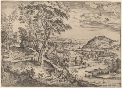 Cephalus en Procris door Hieronymus Cock