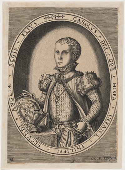 Don Carlos, prins van Asturië door Hieronymus Cock