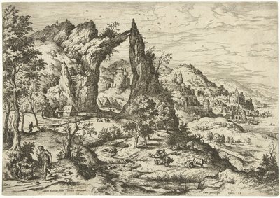 Juda en Tamar door Hieronymus Cock