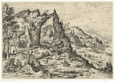 Juda en Tamar door Hieronymus Cock