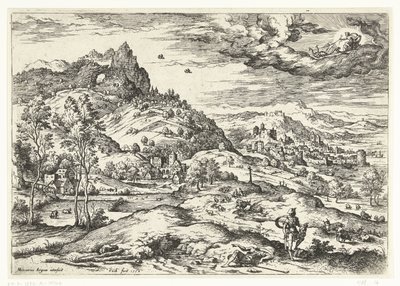 Mercurius met het hoofd van Argus door Hieronymus Cock