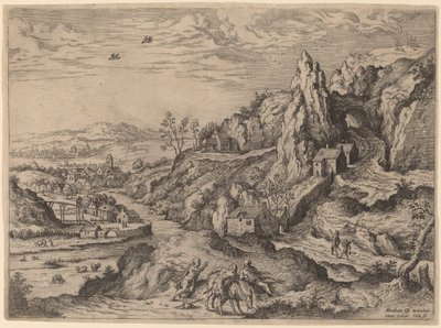 Offer van Abraham door Hieronymus Cock
