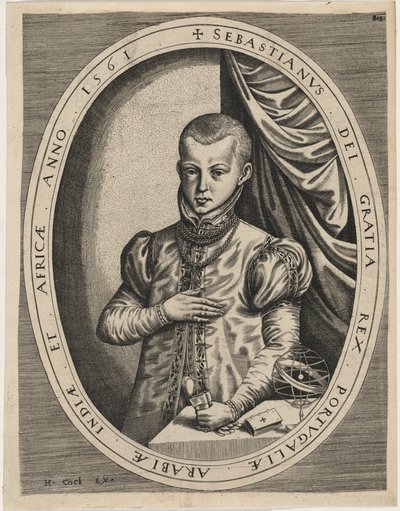 Sebastian, koning van Portugal door Hieronymus Cock