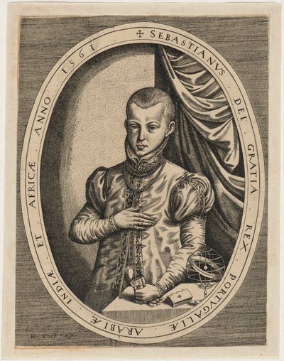 Sebastian, koning van Portugal door Hieronymus Cock
