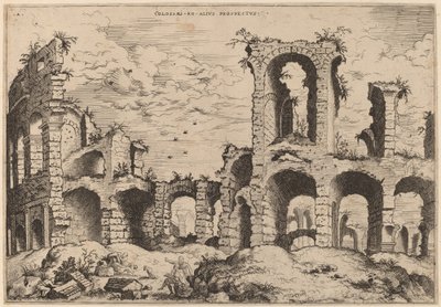 Tweede Uitzicht op het Colosseum door Hieronymus Cock