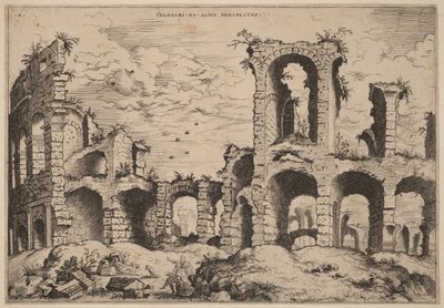 Tweede blik op het Colosseum door Hieronymus Cock