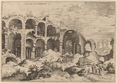Derde Uitzicht op het Colosseum door Hieronymus Cock