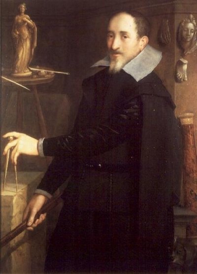 Portret van een Beeldhouwer in zijn Atelier door Hieronymus Francken
