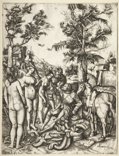 Het Oordeel van Paris door Hieronymus Hopfer