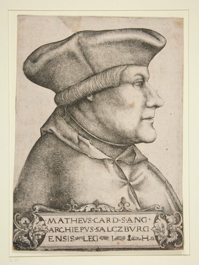 Matthäus Lang, Kardinaal-Aartsbisschop van Salzburg door Hieronymus Hopfer