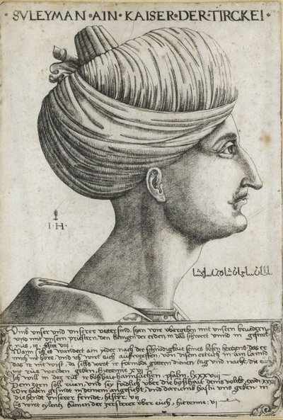 Sultan Suleiman I de Prachtige door Hieronymus Hopfer