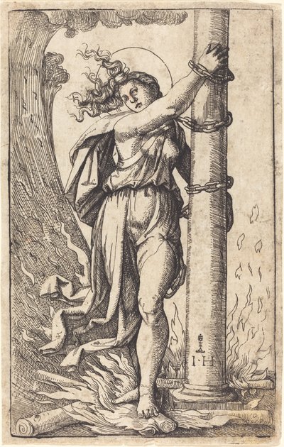 Moed door Hieronymus Hopfer after Marcantonio Raimondi