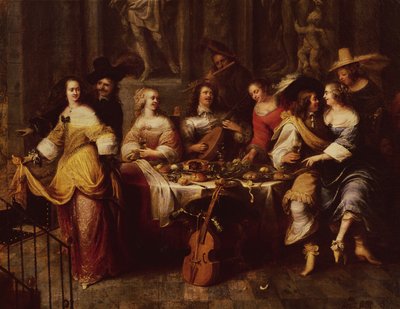 Feestmaaltijd door Hieronymus Janssens