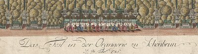 Duits: Het feest in de oranjerie in Schönbrunn - 7 februari 1786 door Hieronymus Loschenkohl