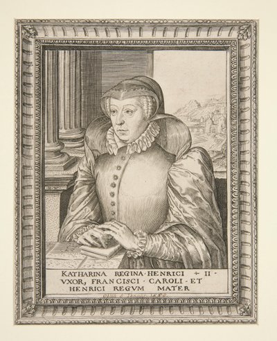 Catherine de Medici door Hieronymus Wierix