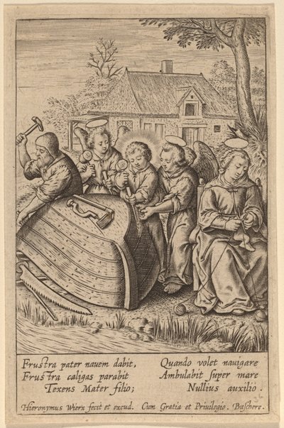 Frustra pater nauem dabit door Hieronymus Wierix