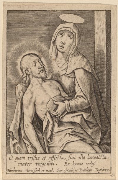 O quam tristis et afflicta... door Hieronymus Wierix