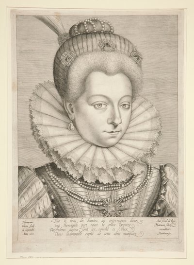 Portret van Catherine Henriette de Balzac D door Hieronymus Wierix