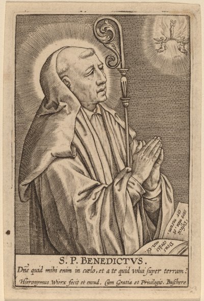 S. P. Benedictus door Hieronymus Wierix