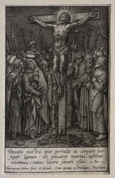 De Passie: De Kruisiging door Hieronymus or Jerome Wierix