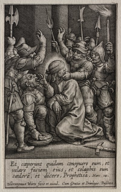 De Passie: De Bespotting van Christus door Hieronymus or Jerome Wierix