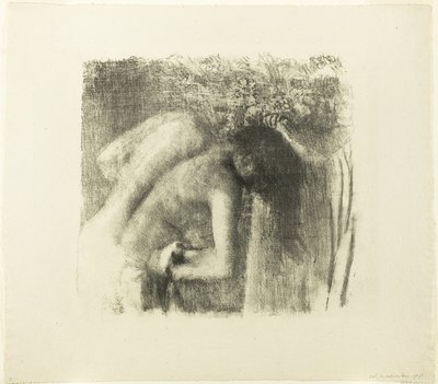 Na het bad (grote versie) door Hilaire Germain Edgar Degas