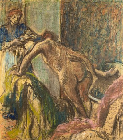 Ontbijt na het bad door Hilaire Germain Edgar Degas