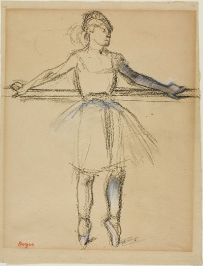 Danser aan de bar (on Point) door Hilaire Germain Edgar Degas
