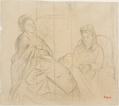 Madame Lisle en Madame Loubens door Hilaire Germain Edgar Degas