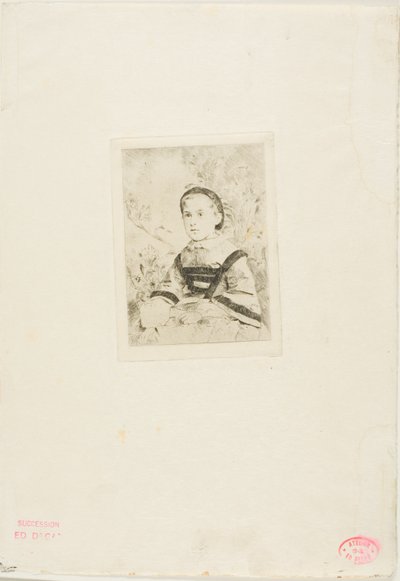 Mlle. N. Wolkonska, tweede bord door Hilaire Germain Edgar Degas