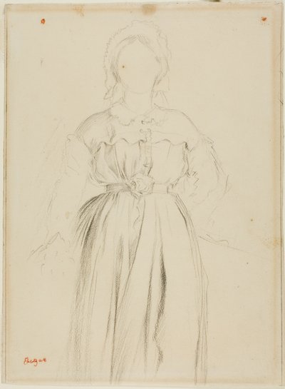 Studie voor een portret van Marguérite de Gas door Hilaire Germain Edgar Degas