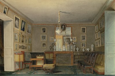 Een Kamer van Kenners in Parijs, c.1815 door Hilaire Thierry