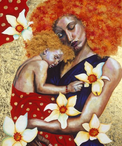 Moeder en kind door Hilary Dunne