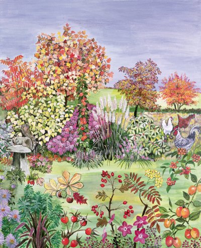 Herfst uit de Vier Seizoenen (een van een set van vier) door Hilary Jones