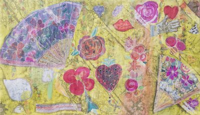 Waaier en Bloemen door Hilary Simon