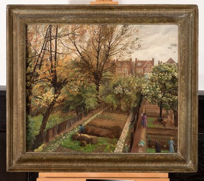 Oorlogstuin, Finchley Road, Hampstead door Hilda Carline