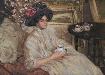 Middagthee, 1917 door Hilda Fearon