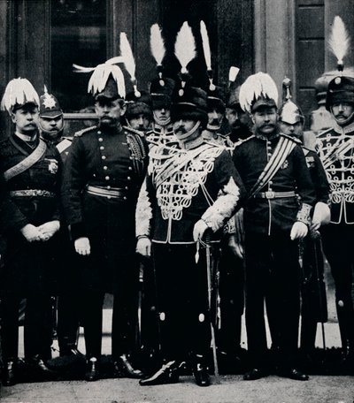 De toekomstige koning Edward VII en officieren van de Queens Own Oxfordshire Hussars, 1897 1911 door Hills and Saunders