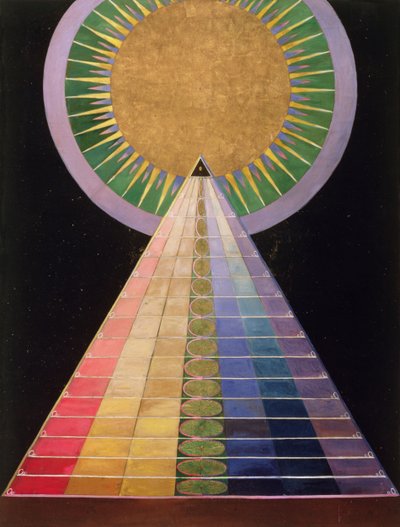 Zonder titel nr. 1 uit een serie altaarschilderijen, 1915 door Hilma af Klint