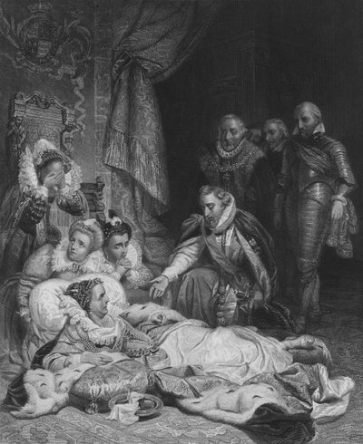 De dood van koningin Elizabeth door Hippolyte Delaroche